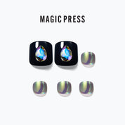 Black Tears - Magic Press Premium - Pedicure - Dashing Diva Singapore