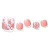 Rosy Flakes - Glaze Art - Pedicure - Dashing Diva Singapore