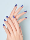 [Gloss Gel] GC01 Classic Blue - Manicure - Gloss Gel Strip - Dashing Diva Singapore