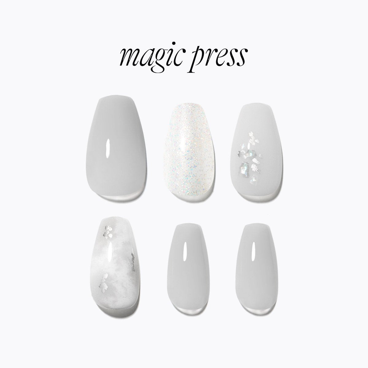 Greyish Marble - Magic Press - Manicure - Dashing Diva Singapore