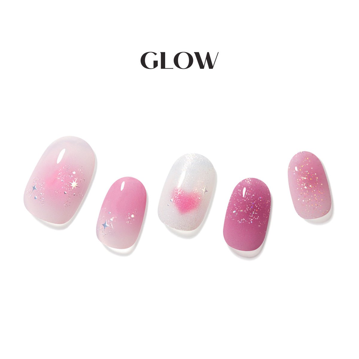 Love Sparkle - Glow Gel Sticker - Manicure - Dashing Diva Singapore