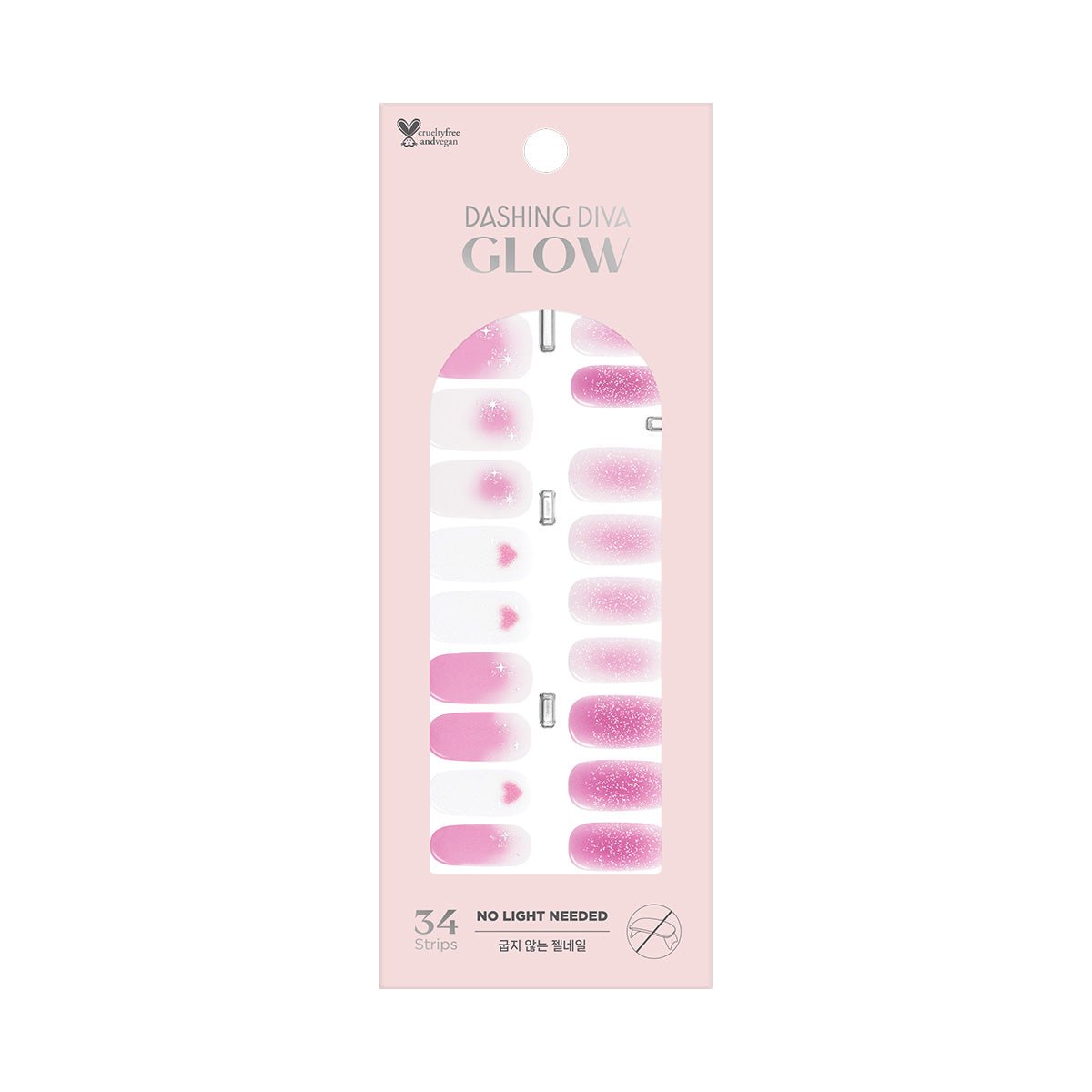 Love Sparkle - Glow Gel Sticker - Manicure - Dashing Diva Singapore