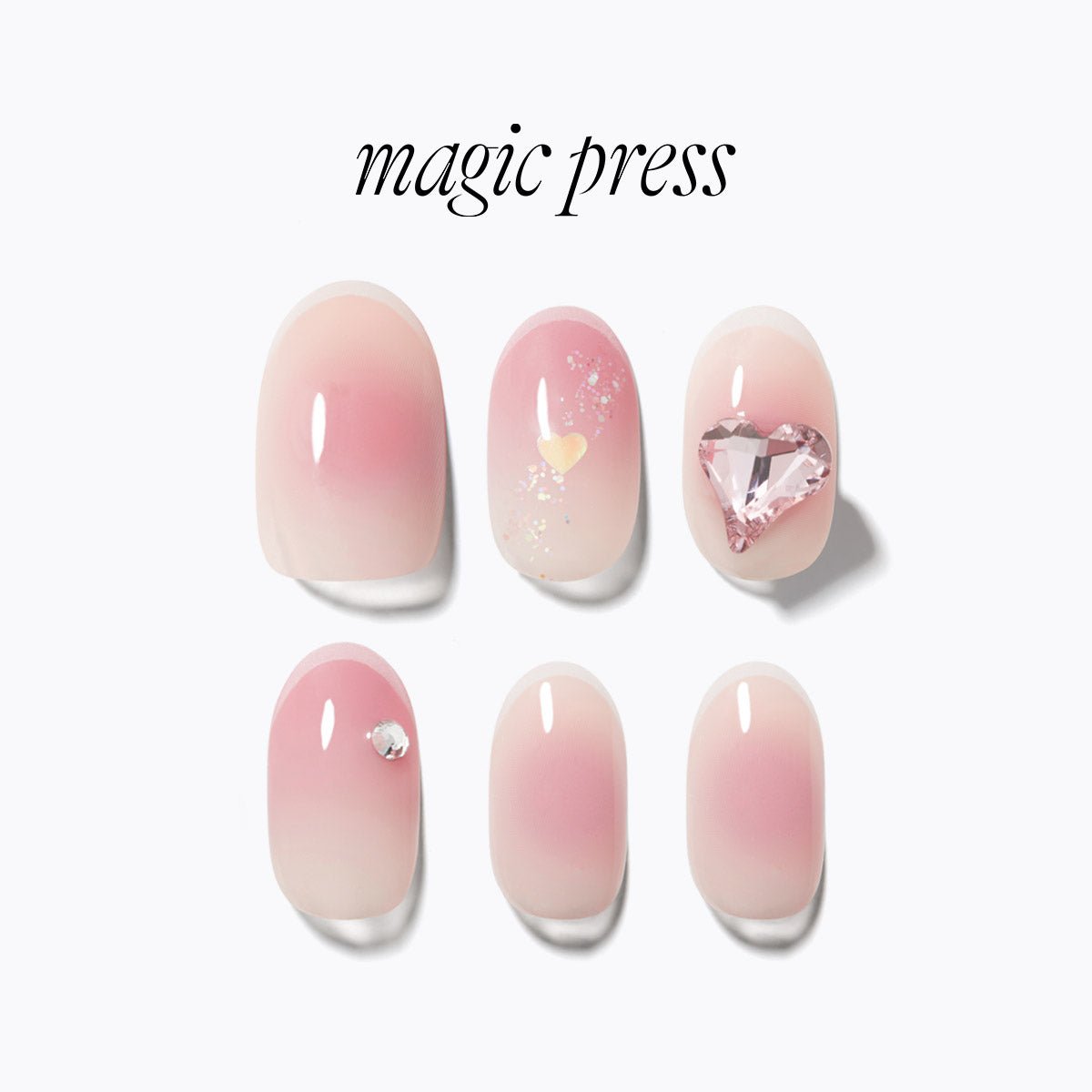 Shy Heart - Magic Press - Manicure - Dashing Diva Singapore