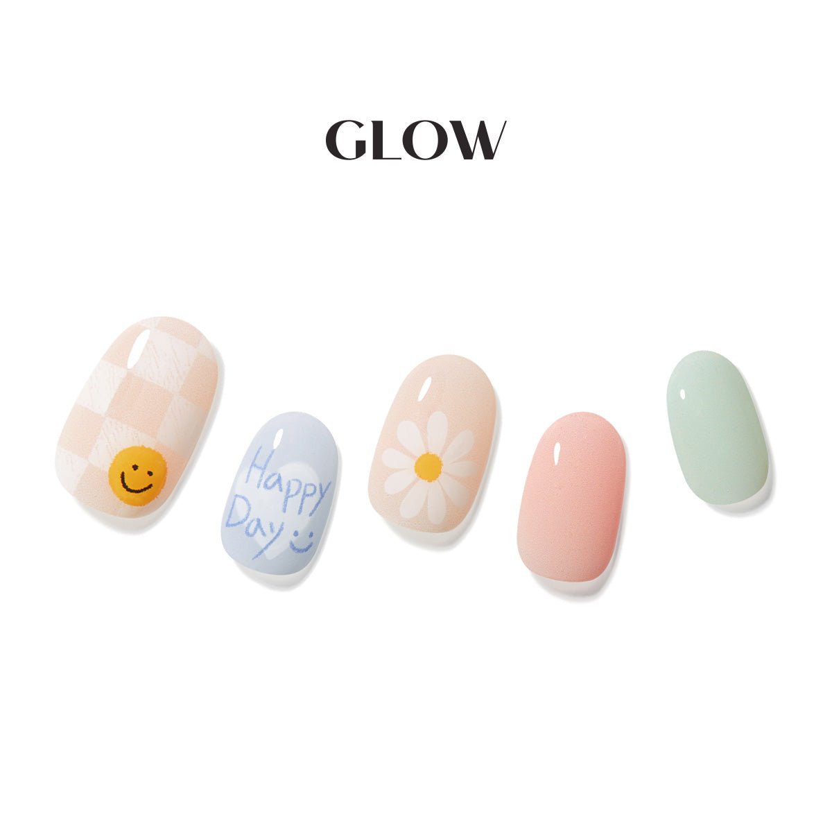 Smile Daisy - Glow Gel Sticker - Manicure - Dashing Diva Singapore