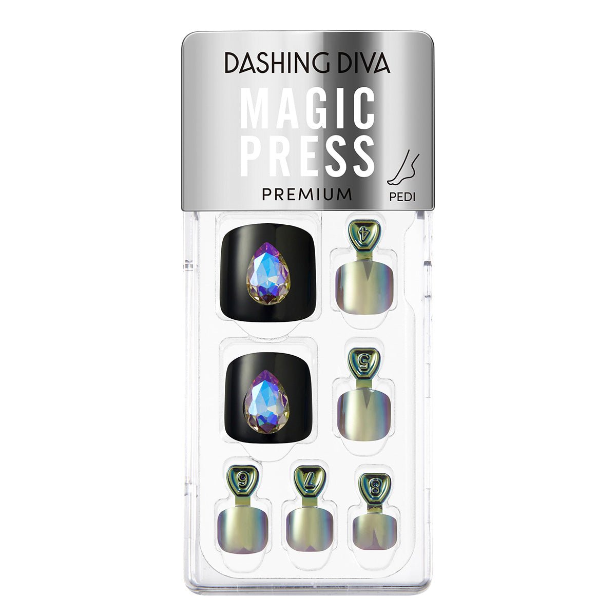 Black Tears - Magic Press Premium - Pedicure - Dashing Diva Singapore