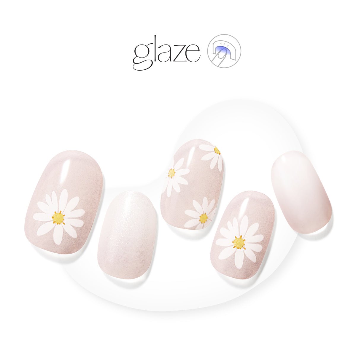 Blooming Daisy - Glaze Art - Manicure - Dashing Diva Singapore