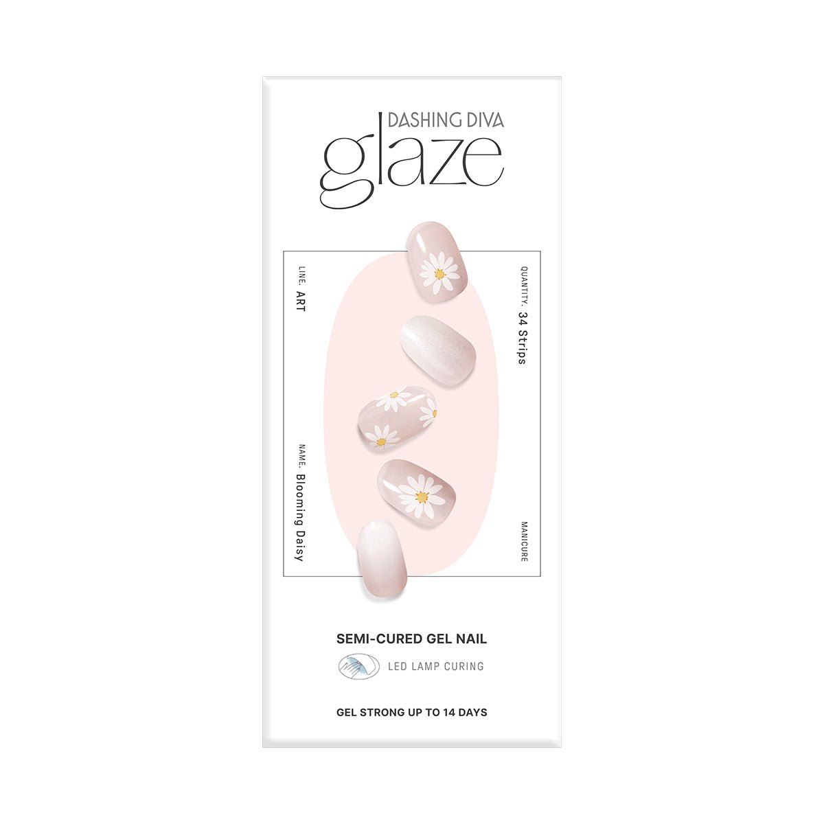Blooming Daisy - Glaze Art - Manicure - Dashing Diva Singapore
