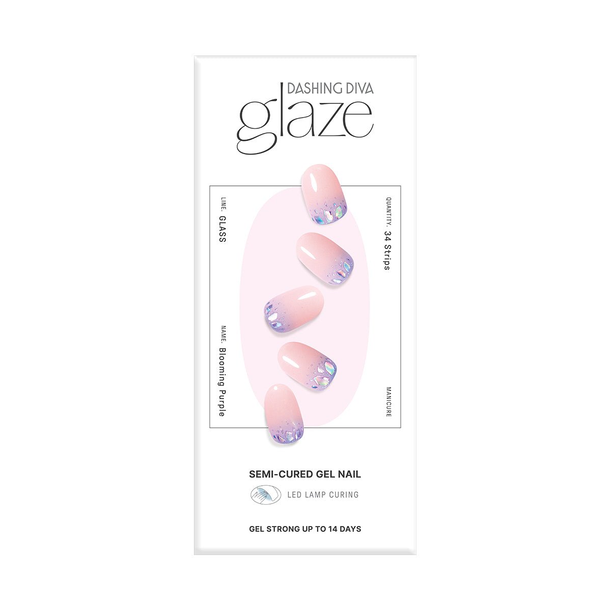 Blooming Purple - Glaze Art - Manicure - Dashing Diva Singapore