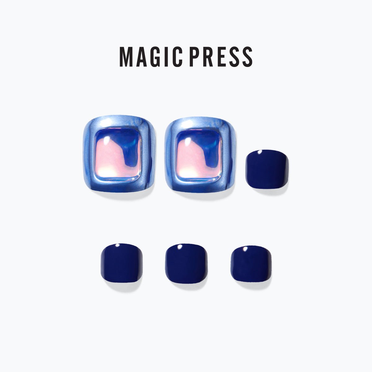 Blue Aurora Ice - Magic Press Art - Pedicure - Dashing Diva Singapore