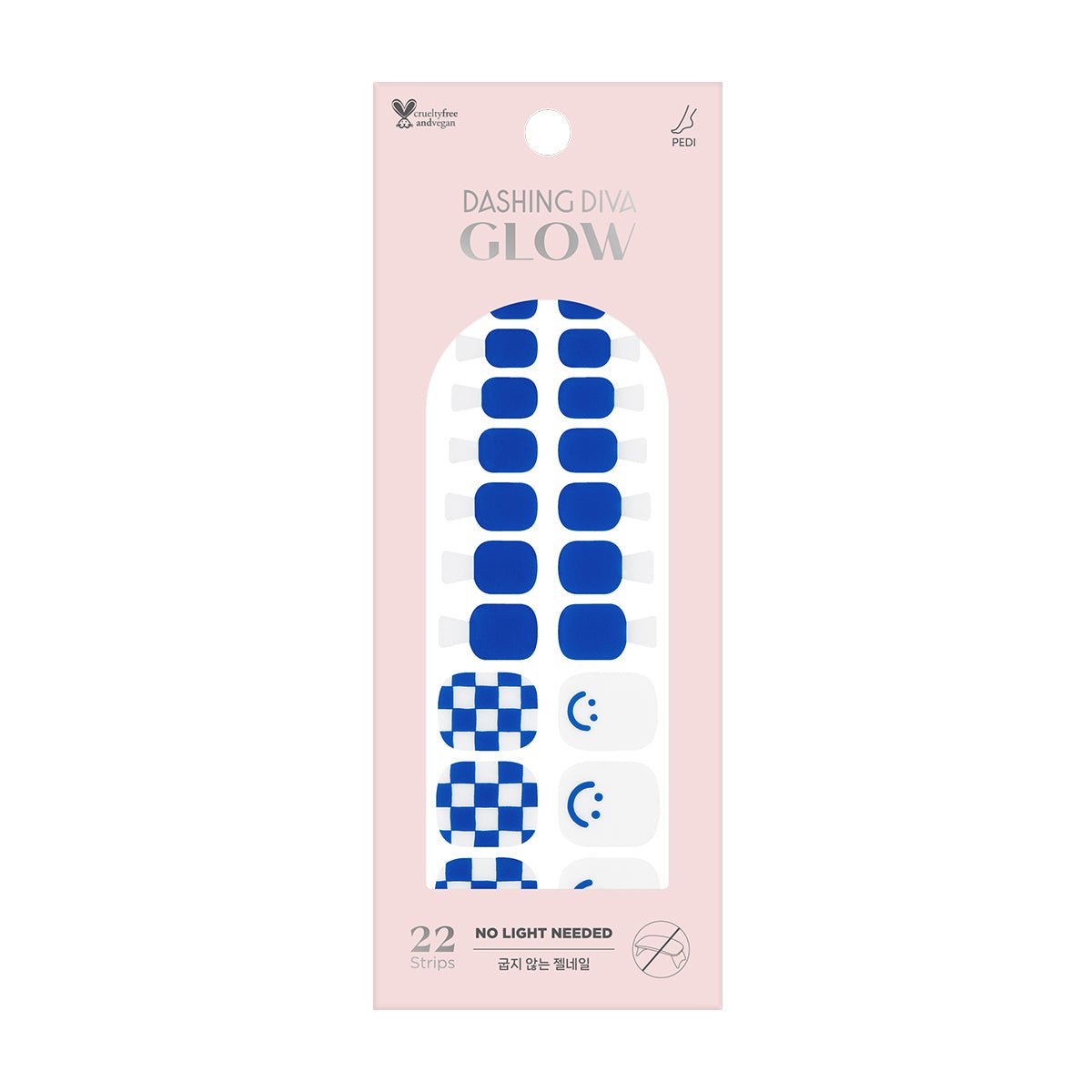 Blue Smile - Glow Gel Sticker - Pedicure - Dashing Diva Singapore