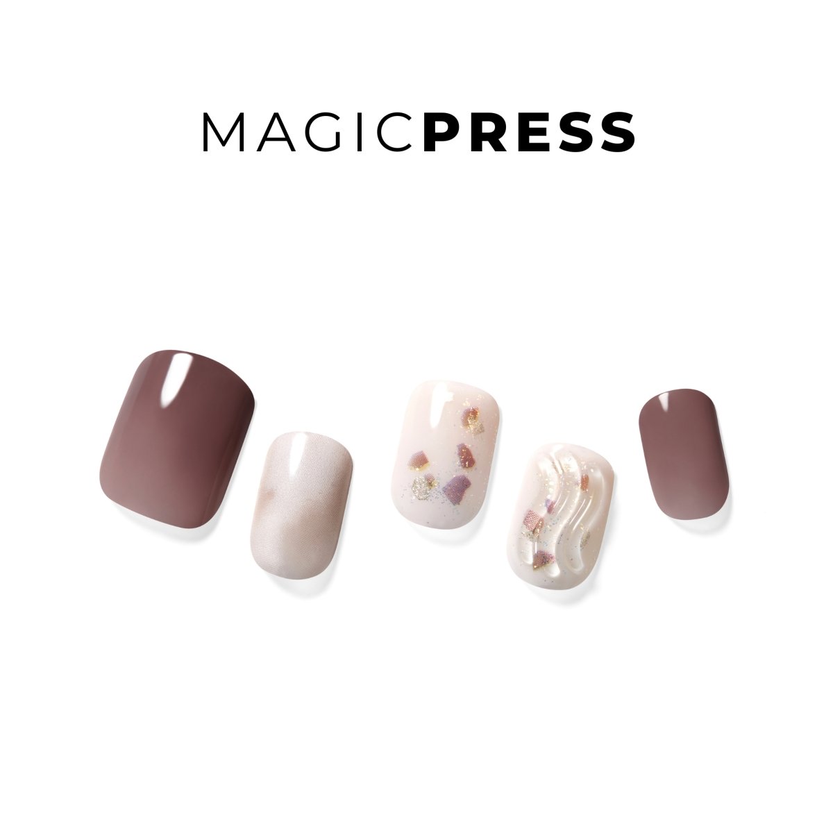 Brown Wave - Magic Press Art - Manicure - Dashing Diva Singapore