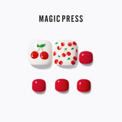 Cherries Jubilee - Magic Press Art - Pedicure - Dashing Diva Singapore