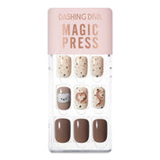 Chocolate Bear - Magic Press Art - Manicure - Dashing Diva Singapore