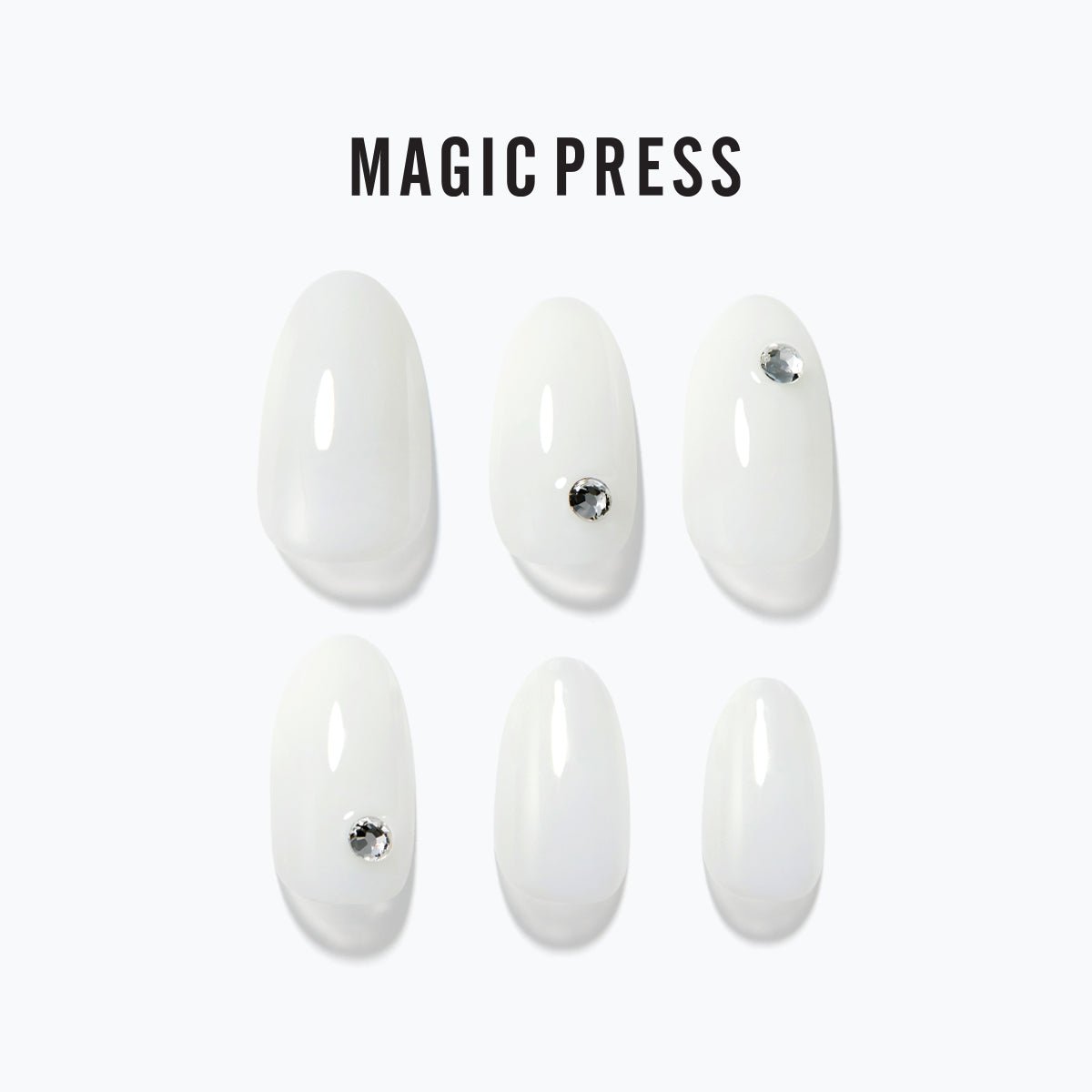 Clear White - Magic Press Art - Manicure - Dashing Diva Singapore