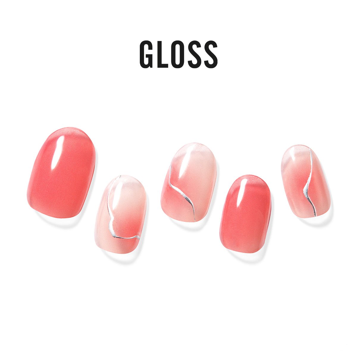 Coral Cheek - Gloss Gel Strip - Manicure - Dashing Diva Singapore