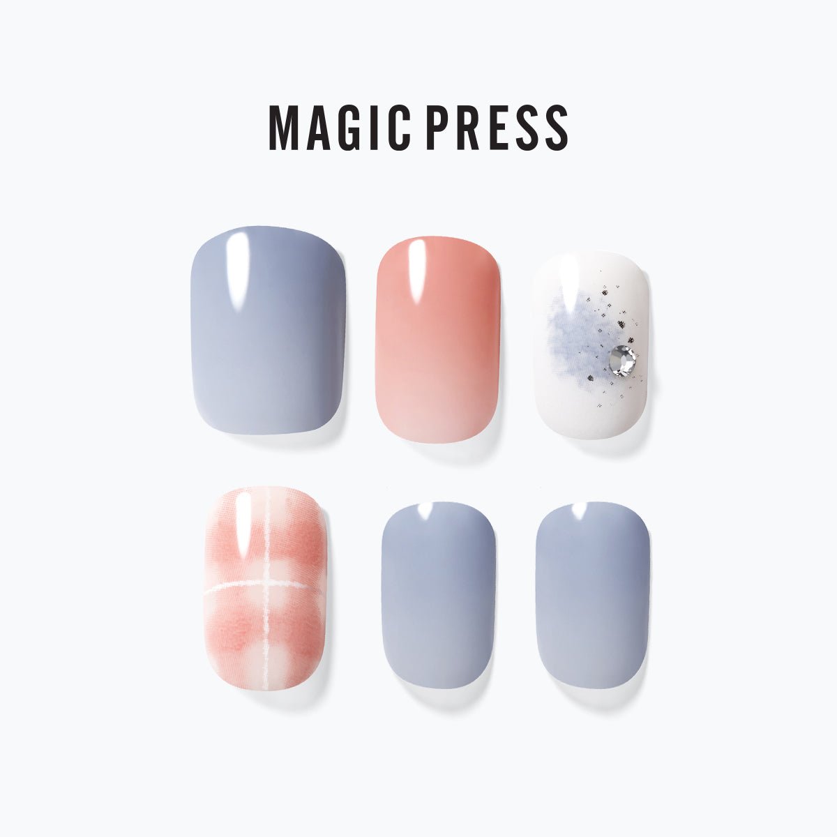 Coral To Blue - Magic Press Art - Manicure - Dashing Diva Singapore