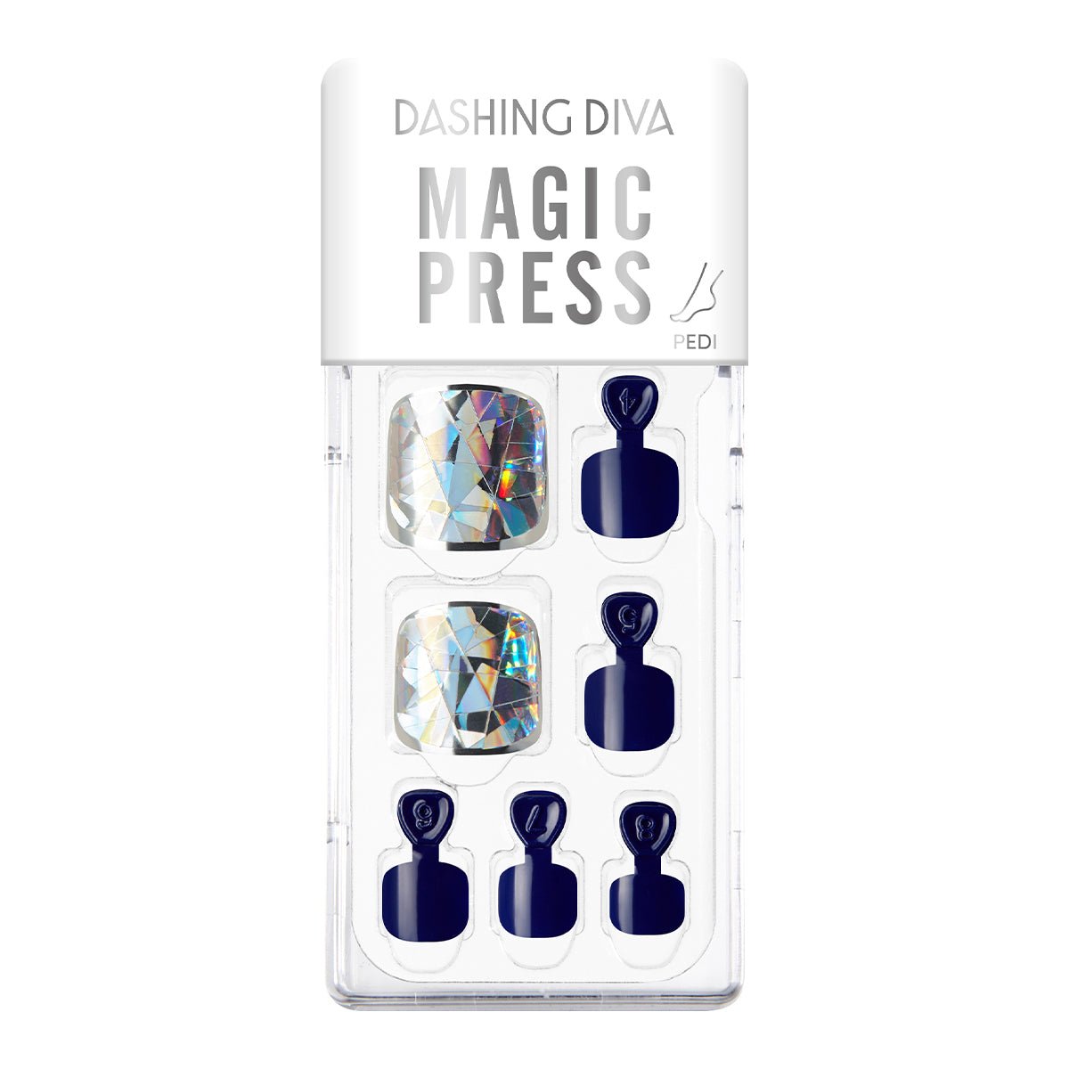 Dazzling Diamond - Magic Press Art - Pedicure - Dashing Diva Singapore