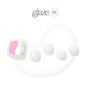 Glassy White - Glaze Art - Pedicure - Dashing Diva Singapore
