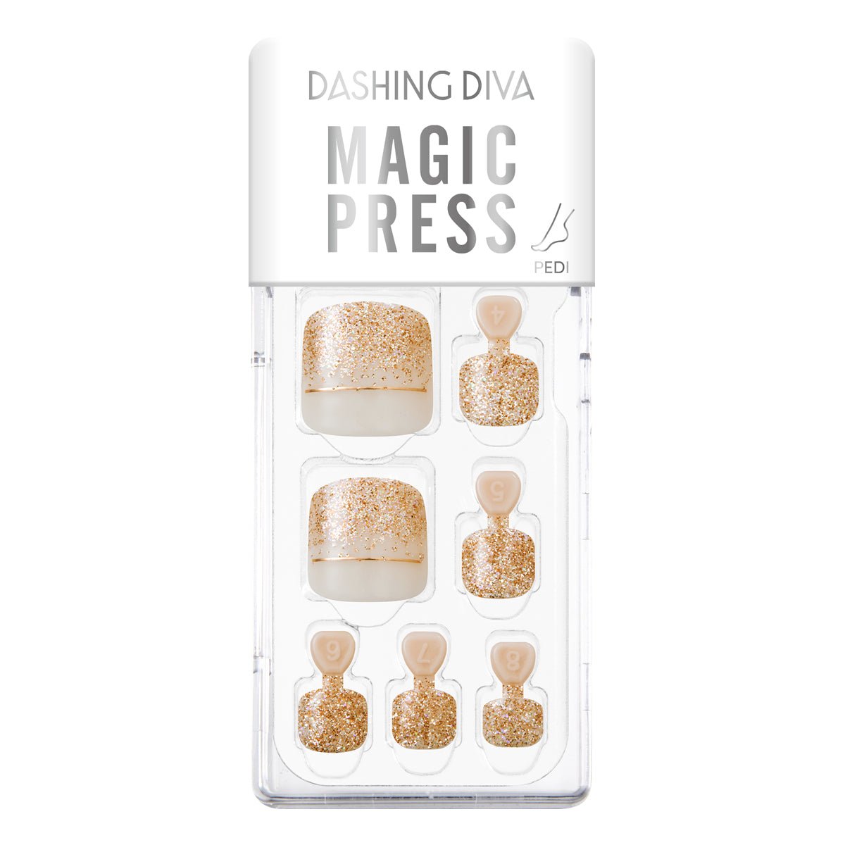 Gold Dress - Magic Press Art - Pedicure - Dashing Diva Singapore