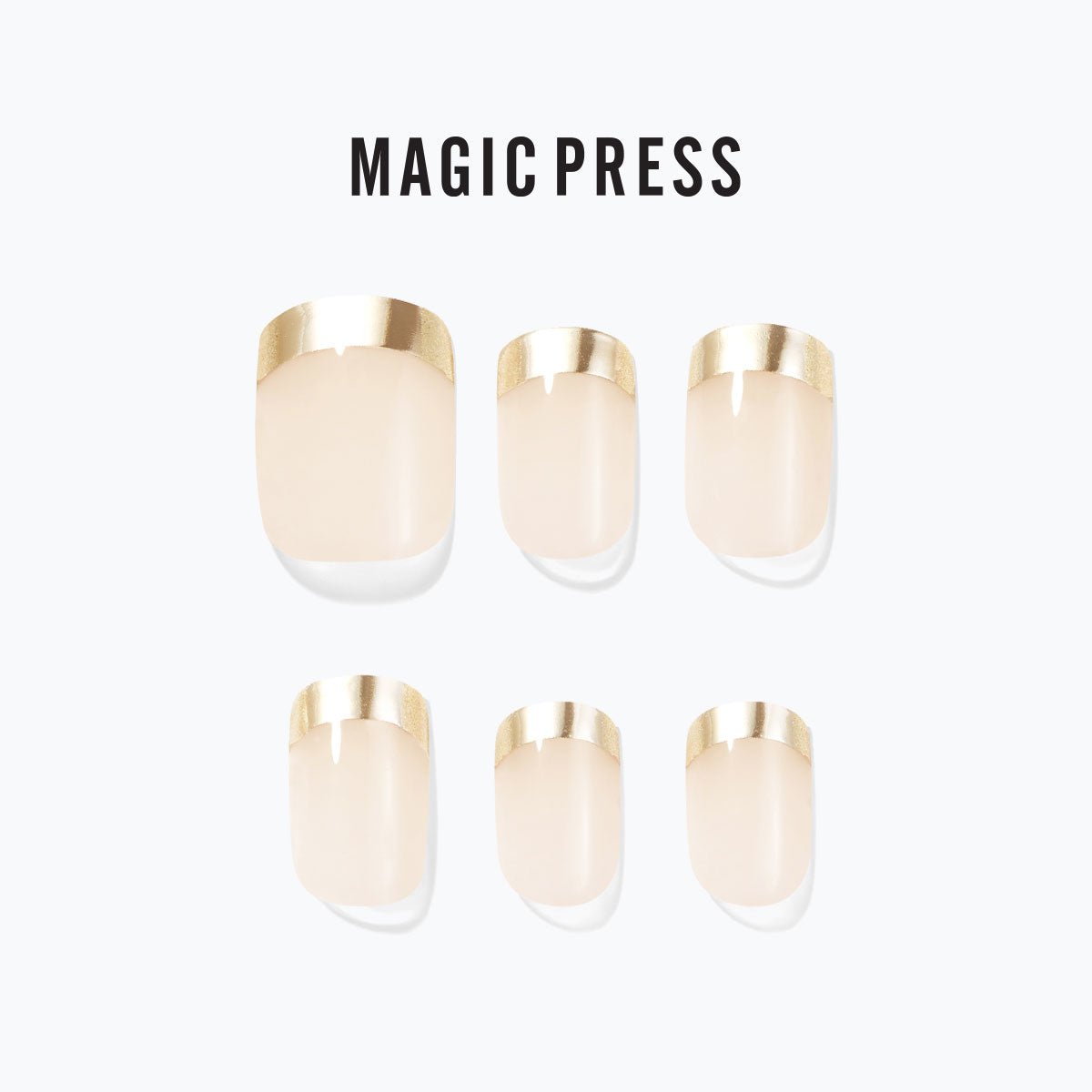 Gold French - Magic Press Art - Manicure - Dashing Diva Singapore