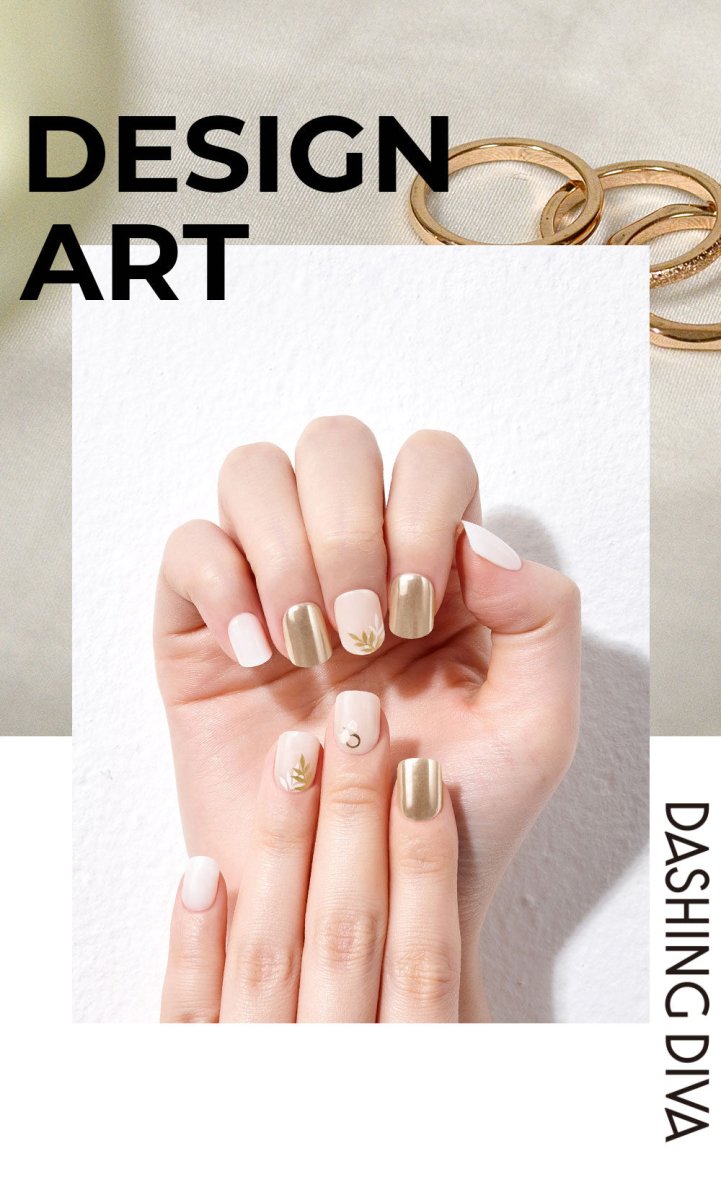 Gold Palm Tree - Magic Press Art - Manicure - Dashing Diva Singapore