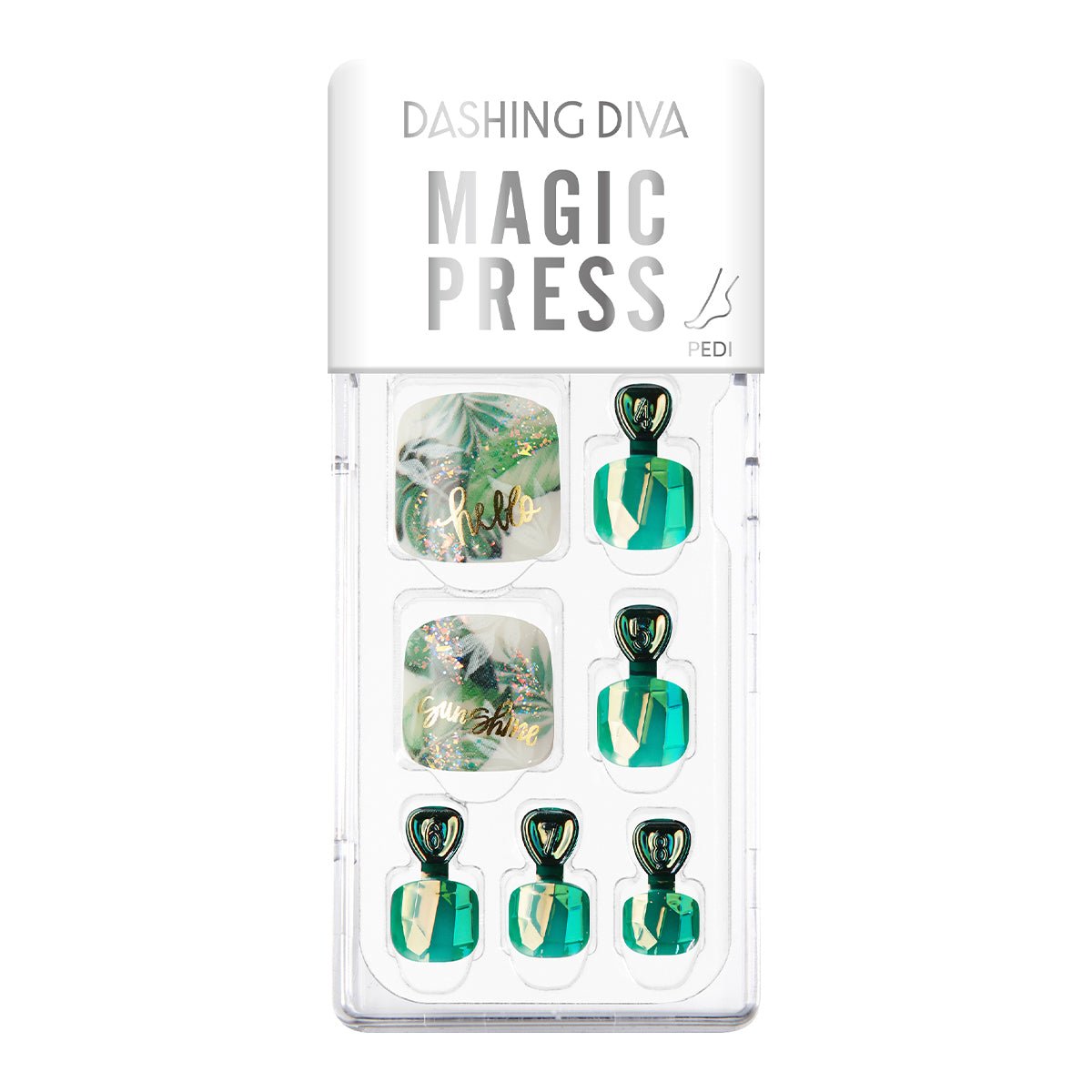 Healing Palm Tree - Magic Press Art - Pedicure - Dashing Diva Singapore