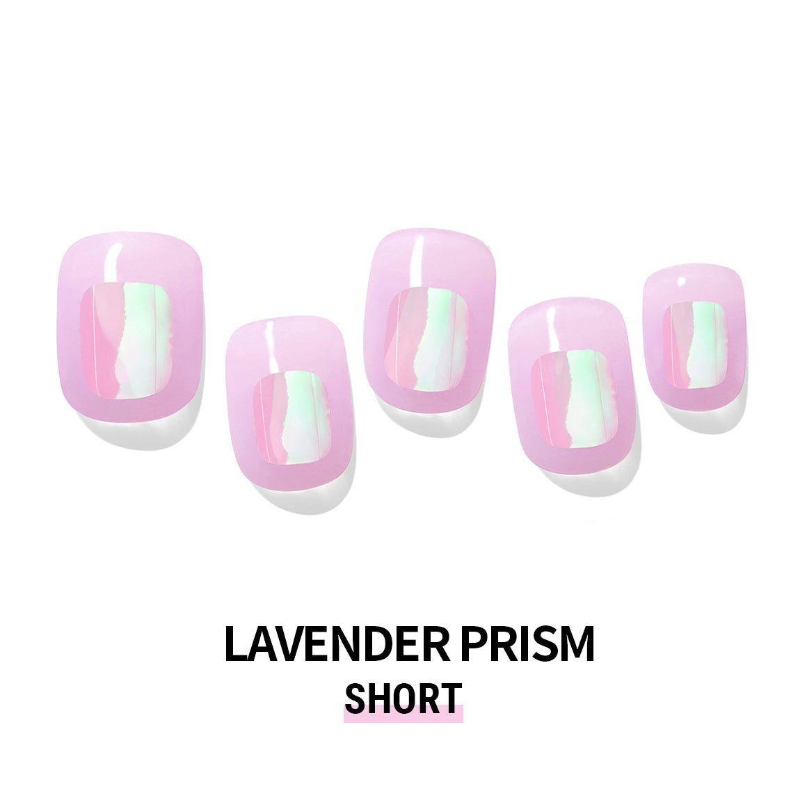 Lavender Prism (Short) - Glaze Art - Manicure - Dashing Diva Singapore