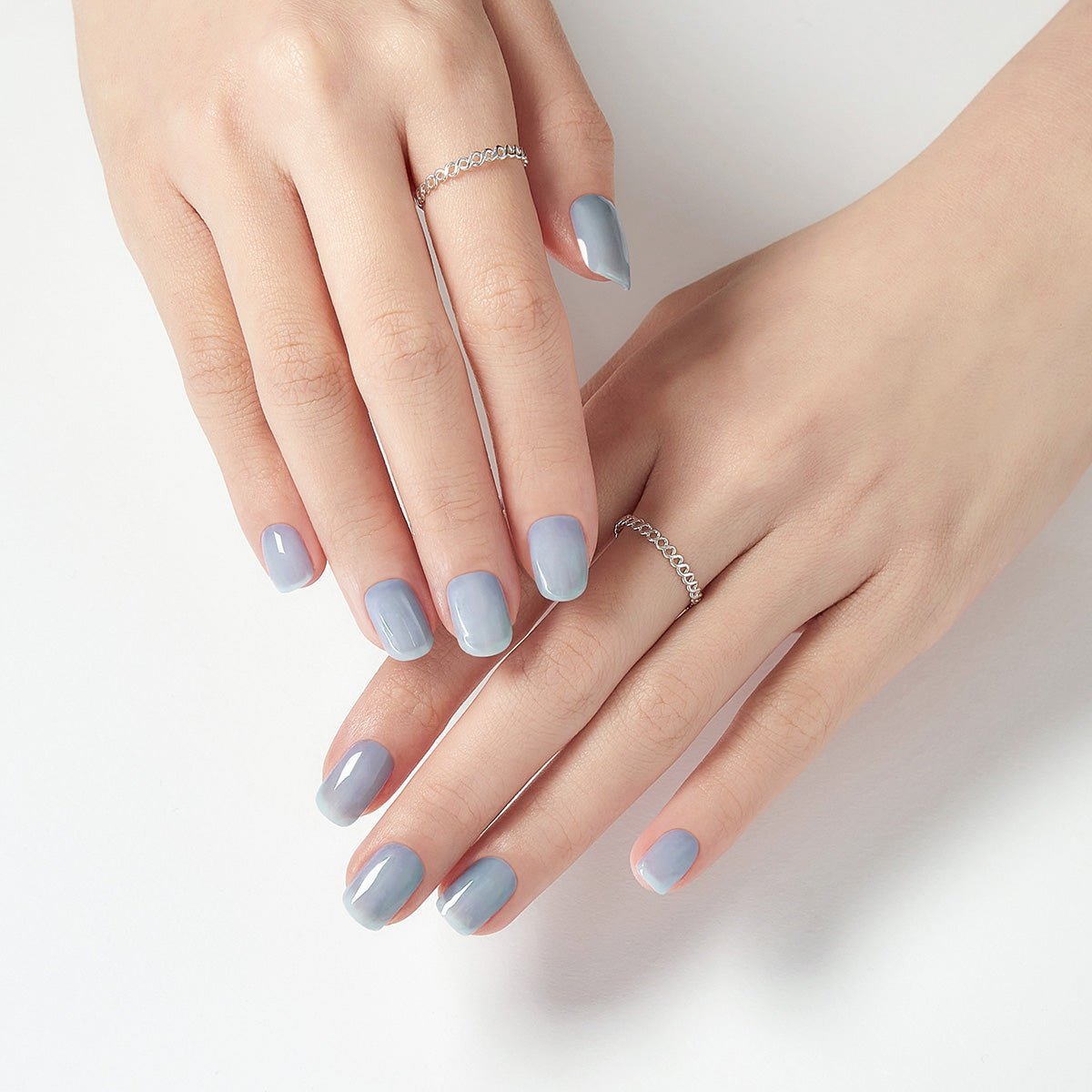 Linen Blue - Glaze Art - Manicure - Dashing Diva Singapore