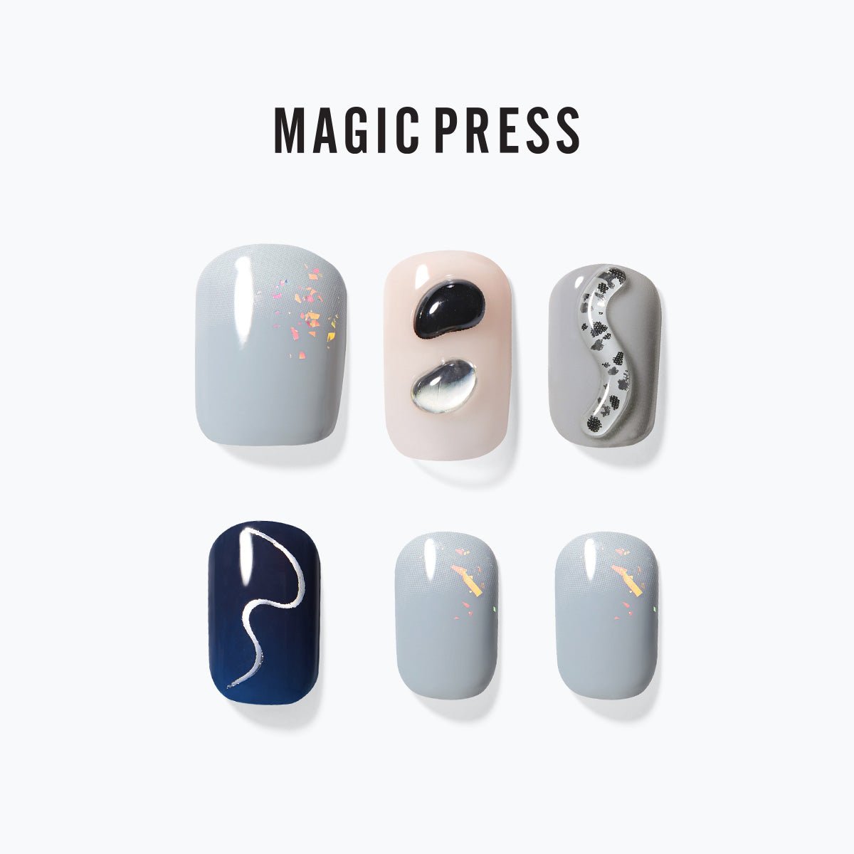 Melting Blue - Magic Press Art - Manicure - Dashing Diva Singapore