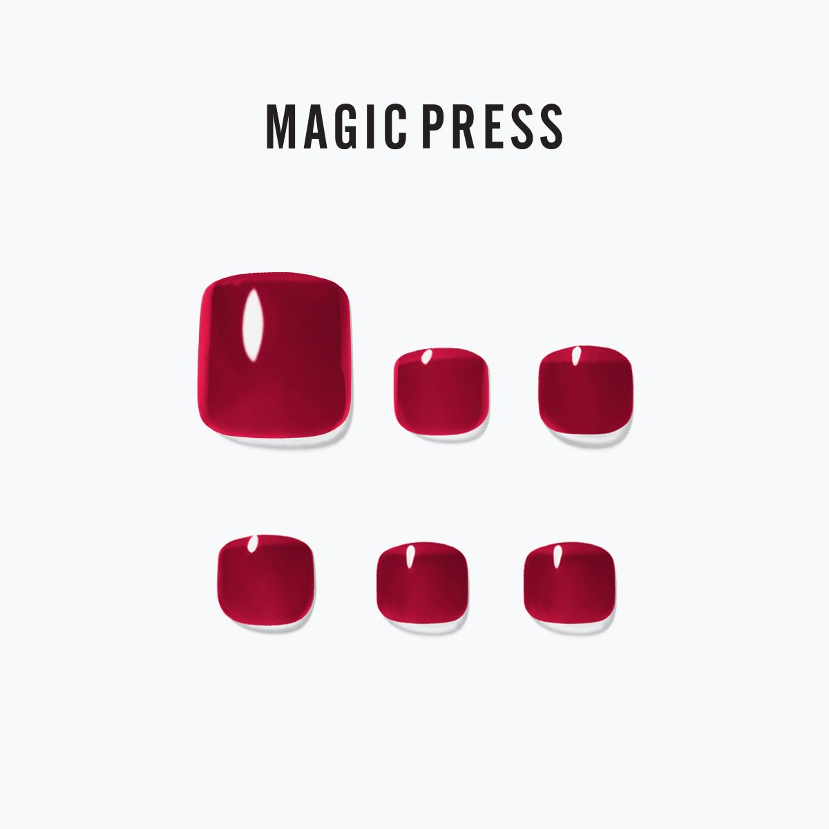 Midnight Red - Magic Press Art - Pedicure - Dashing Diva Singapore