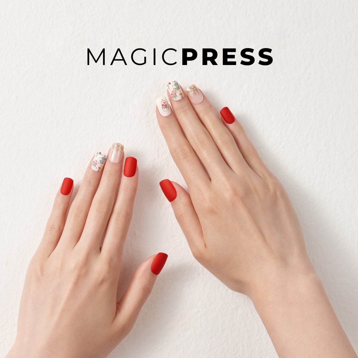 My Red - Magic Press Art - Manicure - Dashing Diva Singapore