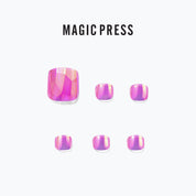 Neon Light Violet - Magic Press Art - Pedicure - Dashing Diva Singapore
