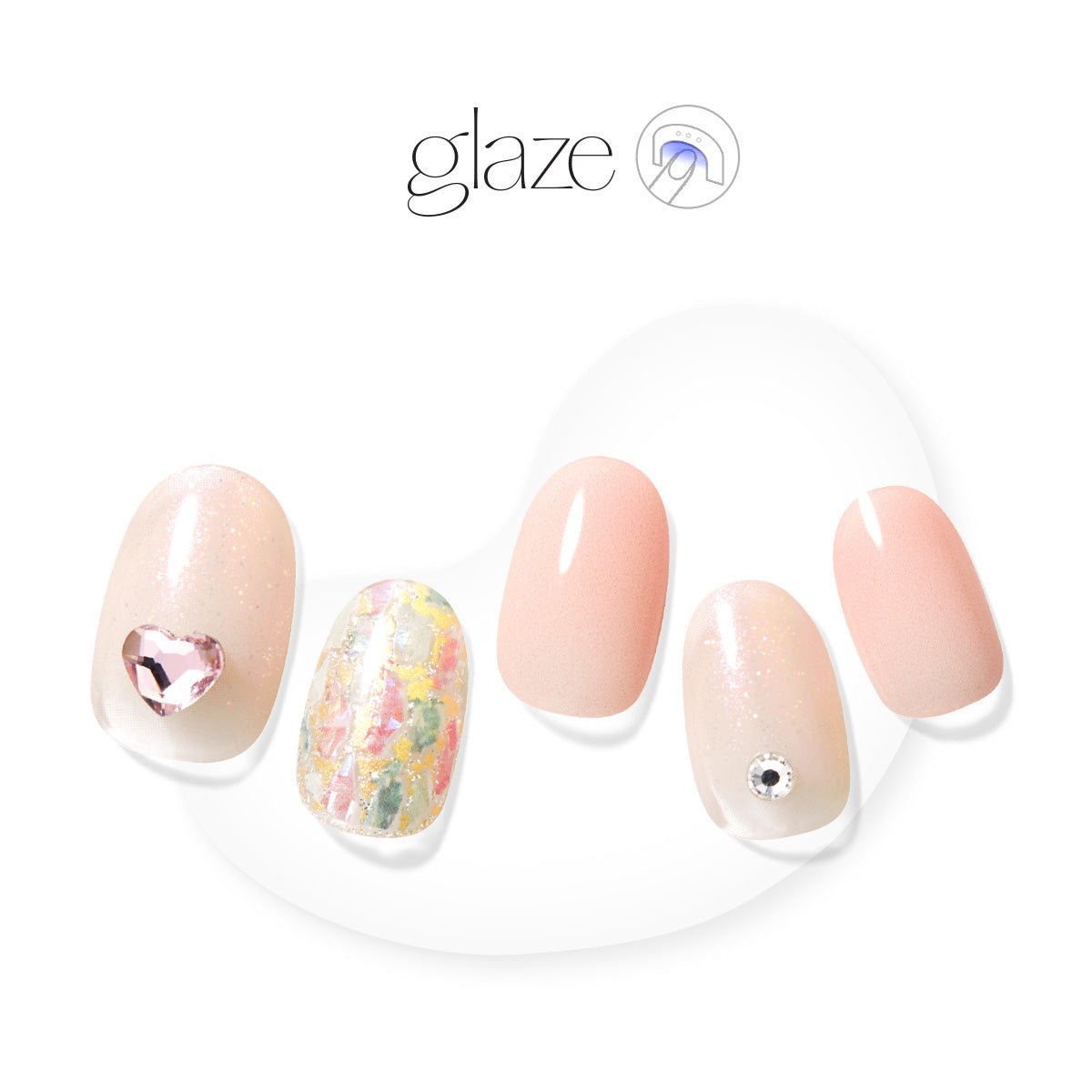 Peach Glow - Glaze Art - Manicure - Dashing Diva Singapore