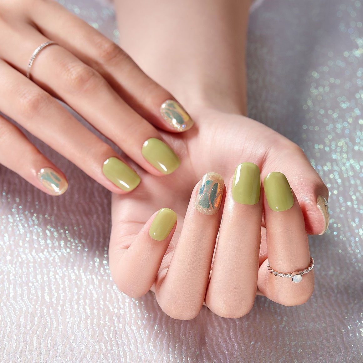 Pearly Jade - Glaze Art - Manicure - Dashing Diva Singapore