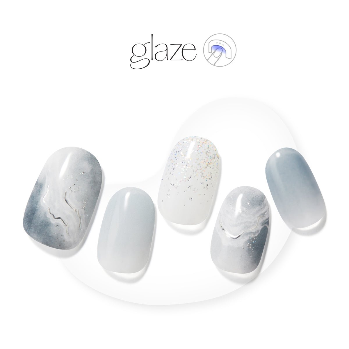 Pebble Grey - Glaze Art - Manicure - Dashing Diva Singapore