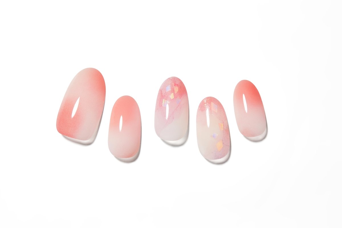Pink Glass - Magic Press Art - Manicure - Dashing Diva Singapore