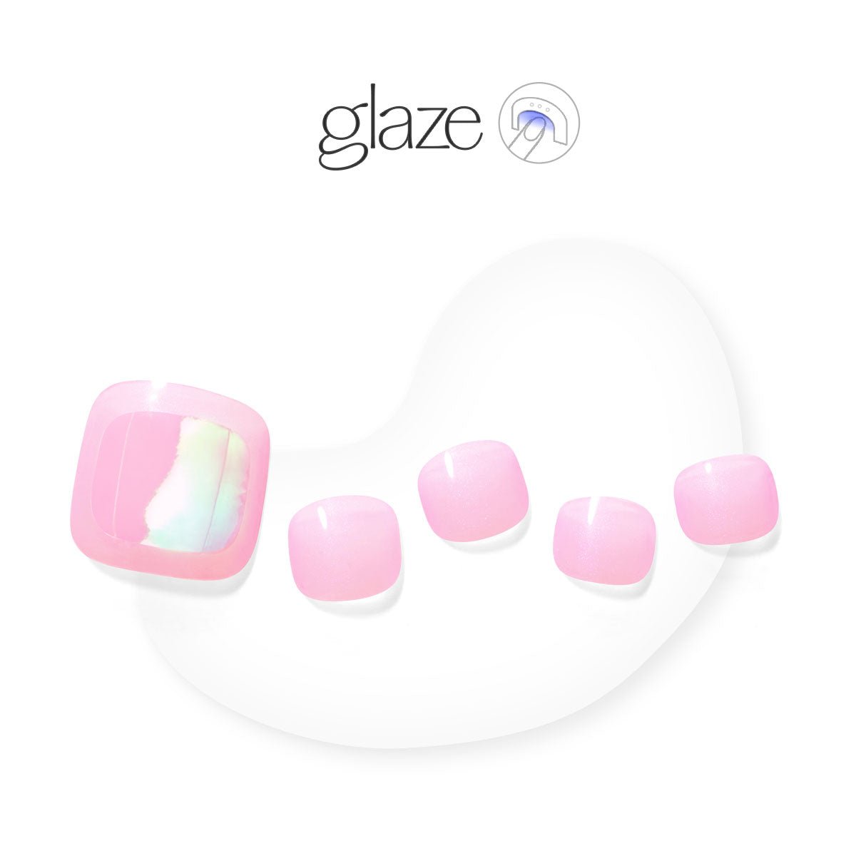 Pink Glow - Glaze Art - Pedicure - Dashing Diva Singapore