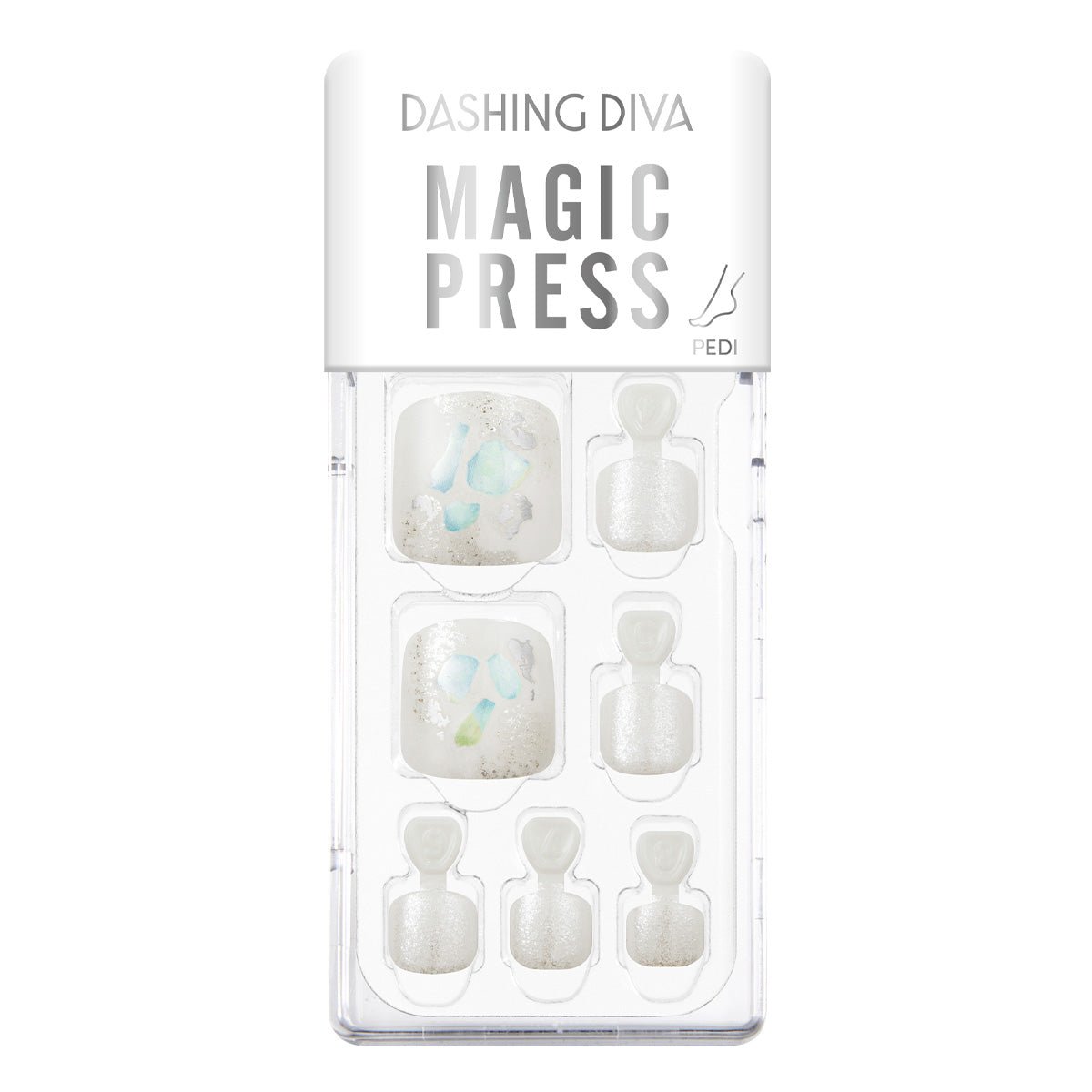 Pure Glass - Magic Press Art - Pedicure - Dashing Diva Singapore
