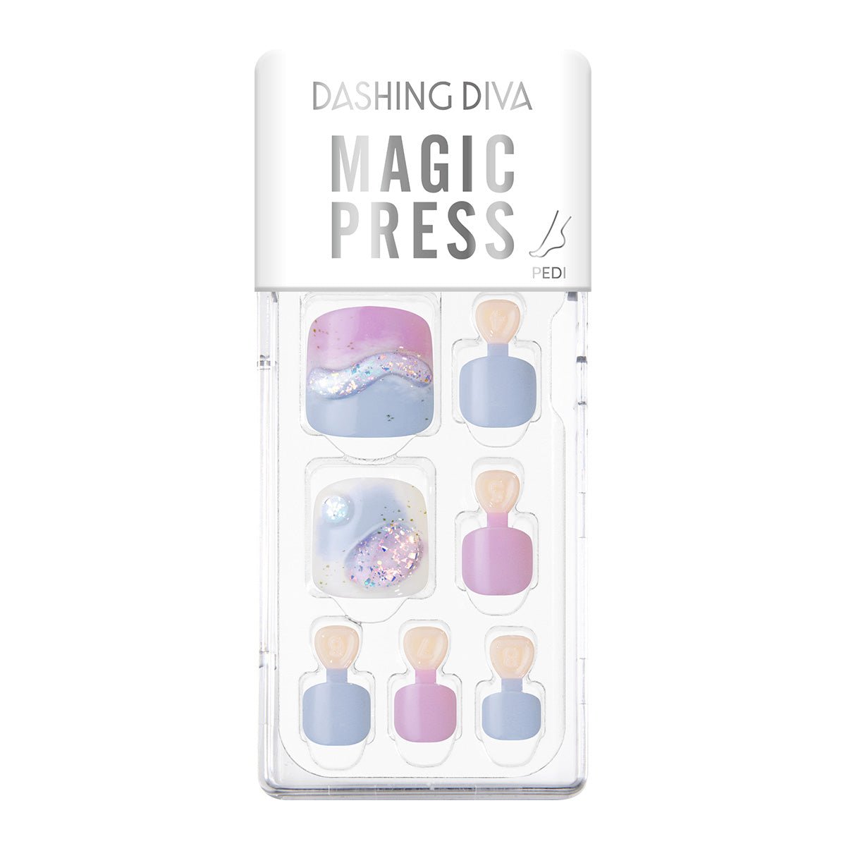 Purple Fantasy - Magic Press Art - Pedicure - Dashing Diva Singapore