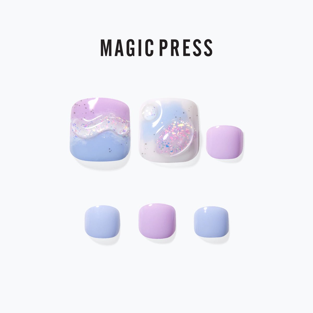 Purple Fantasy - Magic Press Art - Pedicure - Dashing Diva Singapore