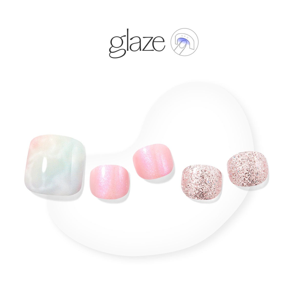 Rainbow Cream - Glaze Art - Pedicure - Dashing Diva Singapore