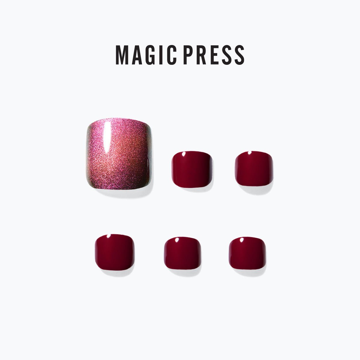 Red Galaxy - Magic Press Premium - Pedicure - Dashing Diva Singapore