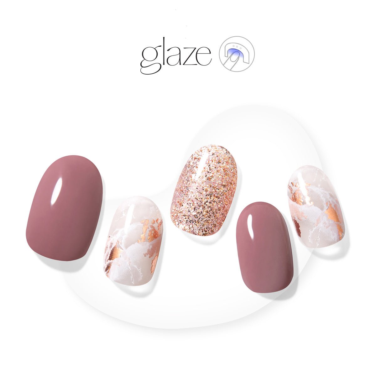 Romantic Marble - Glaze Art - Manicure - Dashing Diva Singapore