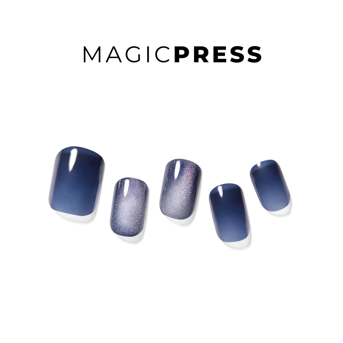 Shimmering Navy - Magic Press Art - Manicure - Dashing Diva Singapore