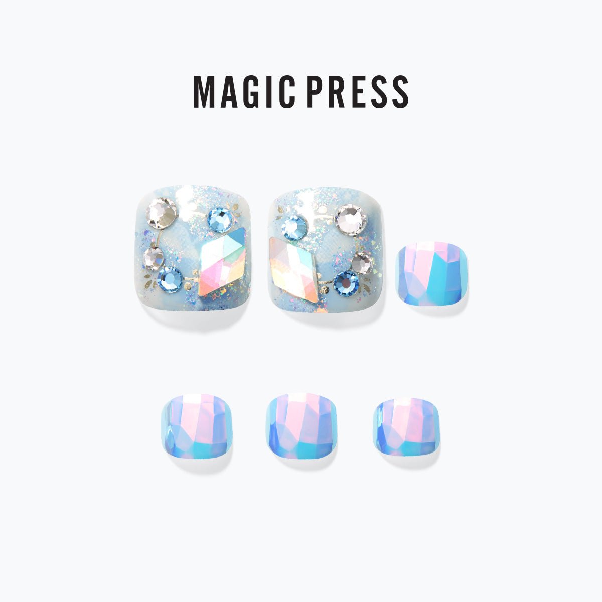 Shining Blue - Magic Press Premium - Pedicure - Dashing Diva Singapore