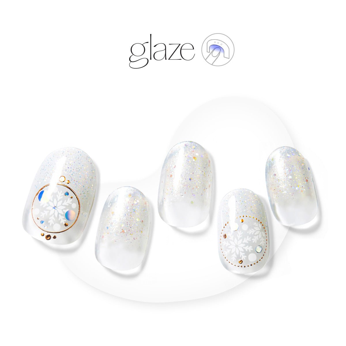 Snow Glass - Glaze Art - Manicure - Dashing Diva Singapore