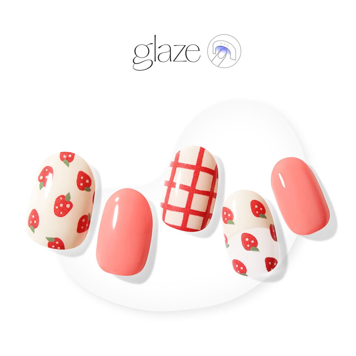 Strawberry - Glaze Art - Manicure - Dashing Diva Singapore