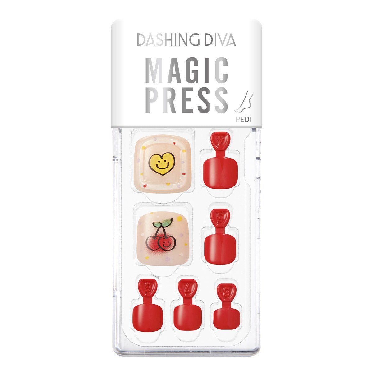 Sweet Cherry - Magic Press Art - Pedicure - Dashing Diva Singapore