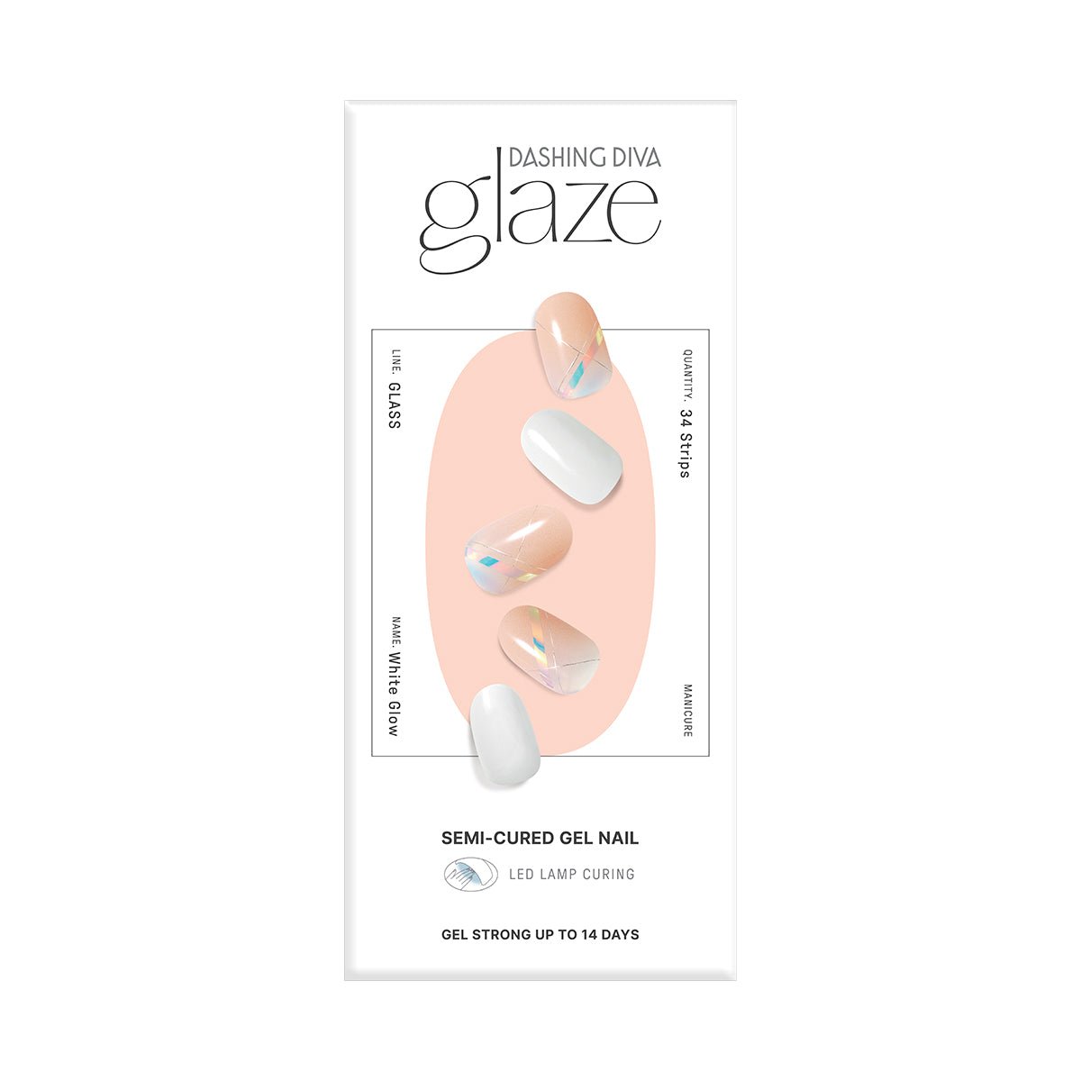 White Glow - Glaze Art - Manicure - Dashing Diva Singapore