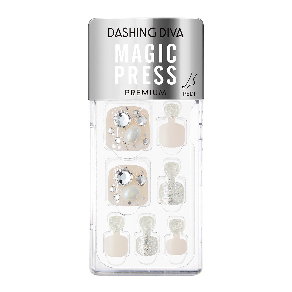 White Pearl - Magic Press Premium - Pedicure - Dashing Diva Singapore